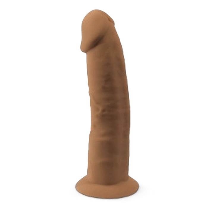 Dildo realistyczne z silikonu Silexpan o długości 6 cali w kolorze karmelowym