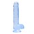 Realistyczne dildo żelowe RealRock 6 cali z jądrami w kolorze niebieskim