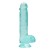 Realistyczne dildo żelowe RealRock 6 cali z jądrami w kolorze turkusowym