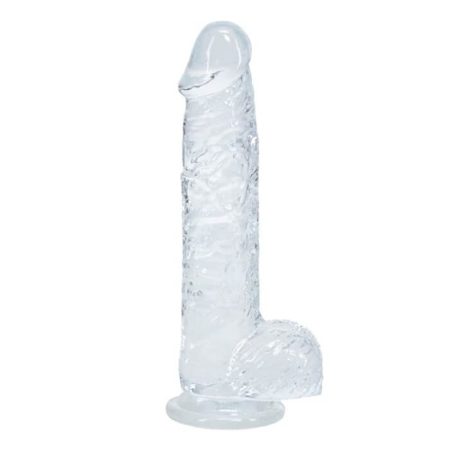 Realistyczne dildo żelowe RealRock 5 cali z jądrami w wersji transparentnej