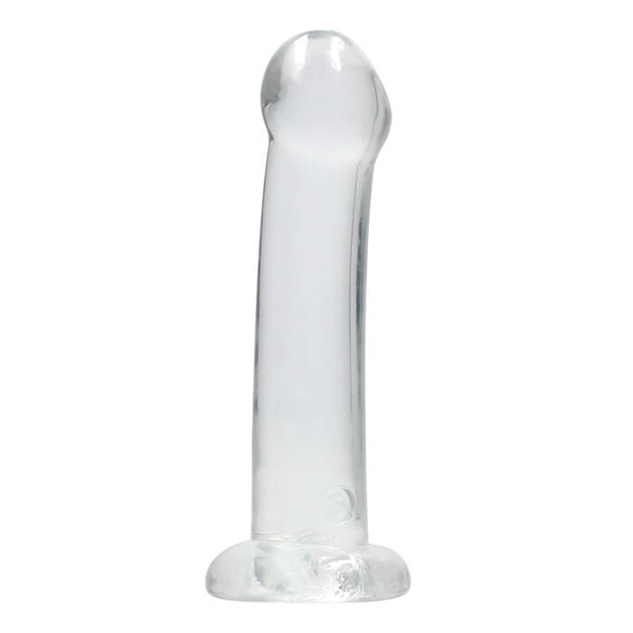 Dildo żelowe RealRock 7 cali z szerszym końcem w wersji transparentnej