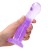 Dildo żelowe RealRock 7 cali z szerszym końcem w kolorze fioletowym - ujęcie z dłonią