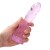 Dildo żelowe RealRock 7 cali w kolorze różowym - ujęcie z dłonią