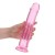 Realistyczne dildo żelowe RealRock 9 cali w kolorze różowym - ujęcie z dłonią
